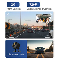 Caméra embarquée AI 2K à 3 canaux avec enregistrement vidéo 4G en direct, positionnement GPS, DMS, ADAS, gestion de flotte, garantie 1 an pour camions et voitures