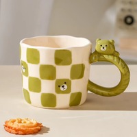 Tasse à lait en céramique d'ours de dessin animé mignon de personnalité créative Ins et tasse d'eau de café pour DrinkingWare