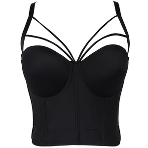 Corsetto Bustier con cinturino incrociato Sexy di alta qualità gilet intimo da donna corsetto con reggiseno - Product Image 1