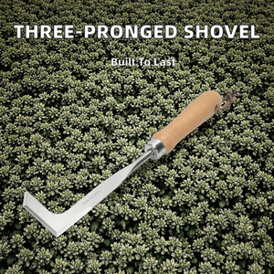 Three-pronged Steel Shovel-Professional <b>Gardening</b> <b>Tool</b> with Ergonomic Wood Handle OEM & DIY Customizable - Product Image 2