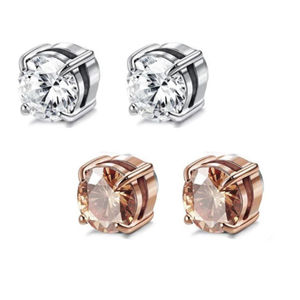 Pendientes magnéticos <span class=keywords><strong>de</strong></span> circonita <span class=keywords><strong>para</strong></span> <span class=keywords><strong>hombre</strong></span> y mujer, 1 par, sin agujero, <span class=keywords><strong>para</strong></span> regalo - Product Image 1