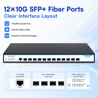 12 Port 10G SFP+ L3 Managed Switch dengan VLAN QoS ACL SNMP ERPS OSPF Rak-mount