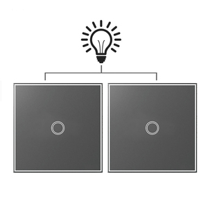 Interruptor de toque de parede, interruptor de parede de vidro cristal padrão eu/uk 1 <span class=keywords><strong>gang</strong></span>, 2 vias - Product Image 1