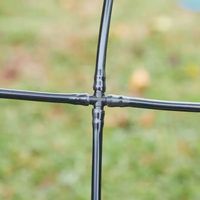 Connecteur d'irrigation goutte à goutte croisé à barbelures 4-7 mm pour jardin domestique, raccord micro-pulvérisation pour ferme et verger, pièce en plastique de dérivation à quatre voies pour micro-tube