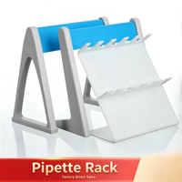 Support en plastique en forme de L pour pipettes triangulaires
