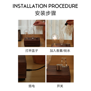 Difusor de Aroma Vintage con Forma de Corazón, de Madera Maciza, USB, sin Agua, para Aceites Esenciales, Decoración del Hogar - Product Image 5