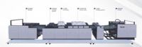 Machine de revêtement de papier électrique UV automatique WESTONIX SGUV1200A avec dépoussiéreur, emballage en boîte plastique
