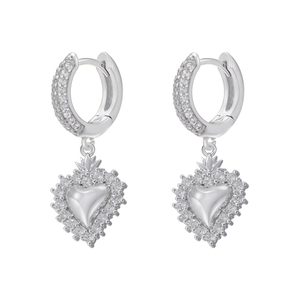 Nouvelles boucles <span class=keywords><strong>d</strong></span>'oreilles en forme de cœur, design tendance, plaqué cuivre doré, mignon petit <span class=keywords><strong>ours</strong></span> en peluche - Product Image 5