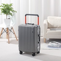 Valise multifonctionnelle à cadre en aluminium avec poignée télescopique large, roues pivotantes, grande capacité 20/26 pouces, serrure à combinaison, pour femme et affaires