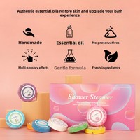 Tablettes de douche et de bain aux huiles essentielles d'aromathérapie, lot de 8 pièces, en forme de sel marin, huiles essentielles, contrôle du sébum, exfoliantes, vente en gros