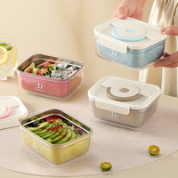 Boîte à lunch coréenne mignonne en titane pur 550 ml avec couvercle en plastique, écologique, réutilisable, compatible micro-ondes, pour la conservation, le camping en plein air