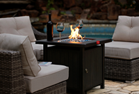 Table de foyer extérieur Portable Bbq Grill Gas Fire Pit marbre top TB-09