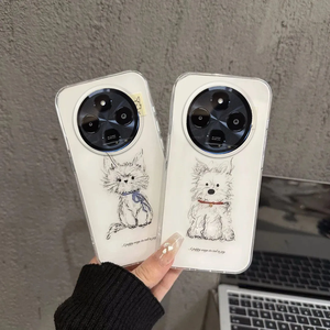Étui de téléphone IMD au design mignon de chien, style INS, adapté à Xiaomi, Samsung, Oppo, Vivo - Product Image 1