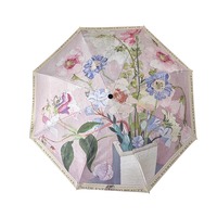 Parapluie entièrement automatique double usage pour la pluie et le soleil, revêtement noir, pliable, protection UV, parapluie solaire pour étudiants, logo personnalisé