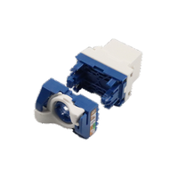 Haute qualité 180 degrés blanc D-RJ45 rotatif Cat5e/Cat6 UTP modulaire femelle connecteurs connecteur accessoires connecteur accessoire