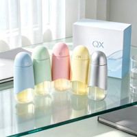 Flacon pulvérisateur vide en PET plastique rechargeable, forme ovale personnalisée, rose, argent, bleu, 60ml, 80ml, 100ml, pour cosmétiques et toner