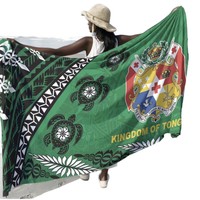 Tissu brocart à motifs floraux peints à la main, style Tonga, du Sud-Occidental Pacifique, en coton et viscose, jupe longue de plage bohème Lavalava