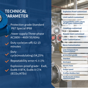 Actuador Eléctrico de Giro Parcial Tipo On-Off, Hermético, a Prueba de Polvo y Corrosión, para Automatización de Edificios e Industria Naval - Product Image 2