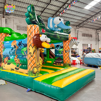 Vente flash Château gonflable AirFunPro Robot Warrior en PVC, toboggan gonflable pour enfants, jeu de maison, fête, saut, combo extérieur