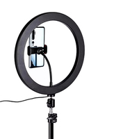 Lampe annulaire LED de 10, 12, 14 pouces à gradation progressive pour maquillage, avec support pliable inversé de 2,1 m – Vente en gros directe usine
