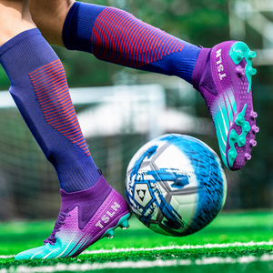 Chaussures de football personnalisées OEM ODM à tige haute, respirantes, en maille, options FG/TF, multicolores - Product Image 6