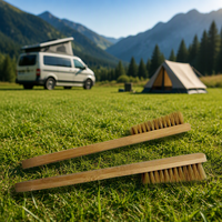 Brosse à craie d'escalade avec poils naturels de sanglier et manches en bois de hêtre et de chêne massif pour l'élimination de la poussière lors de l'escalade et du bouldering