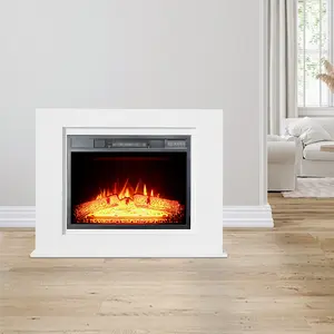 Neue 1500 W wandmontierte Blockflamme-Effekt elektrische dekorative feste Kaminkappe Heizung