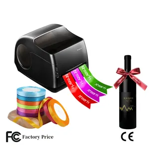 N-mark best satin ribbon printer and digital ribbon printer of foil printer machine price with automatic cutter