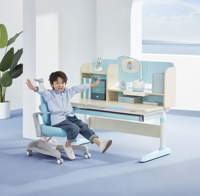 Ensemble bureau et chaise d'étude pour enfants en bois moderne réglable en hauteur avec bureau inclinable ergonomique pour les importateurs en gros