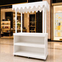 Chariot de Présentation Mobile pour Bonbons, Stand de Desserts de Mariage, Kiosque à Café Pliable en Bois, Accessoire d'Événement Personnalisé, Vente en Gros, Location Commerciale