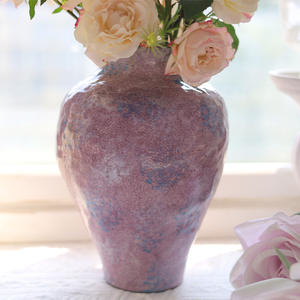 Vase en céramique de Jingdezhen, vase créatif fait à la main, arrangement de fleurs hydroponiques, décoration de bureau de salon, ornements a - Product Image 1