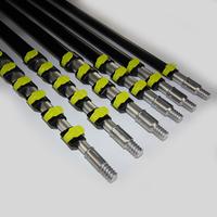 Pour Extentool Poteau de nettoyage télescopique en aluminium de 24 pieds avec mécanismes de verrouillage à came rabattable