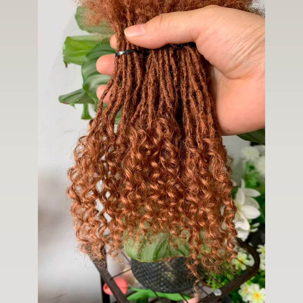 Vast Hair KAMA Real Human Hair Sisterlocks Extensions Handmade Microlocs with Curly Tips for Permanent Dreadlock thumbnail 4