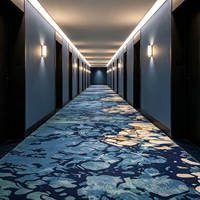 Moquette murale en polyester ignifuge, antidérapante, résistante à l'usure, design personnalisé, échantillon gratuit pour couloir d'hôtel