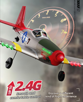 Avion de chasse RC P51 Mustang 2.4G 4CH 3D6G en mousse EPP avec gyroscope