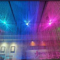 Kit de lustre à fibre optique avec moteur de lumière RGB 16W/30W/45W avec télécommande RF Kit d'éclairage suspendu à fibre optique professionnel