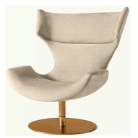 Fauteuil de loisirs pivotant ergonomique de luxe en cuir pour mobilier commercial, chaise d'appoint en métal pour bureau à domicile, salon et hôtel