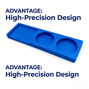 Organizador de Escritorio Azul con Tres Compartimentos para Bolígrafos, Lápices, Borradores, Bandeja de Almacenamiento de Papelería, Accesorio Perfecto para el Espacio de Trabajo - Product Image 5