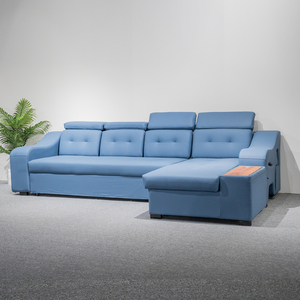 Canapé <span class=keywords><strong>convertible</strong></span> en lit, canapé-lit escamotable, canapé d'angle en forme de L, canapé de salon avec chaise cachée, canapé-lit inclinable à 2 plis - Product Image 3