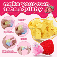 Kit de fabrication de squishy Taba, kit de fabrication de squishy DIY, silicone liquide AB 1:1, kit de squishy FuFu avec moule, poudre floquée, cadeaux anti-stress