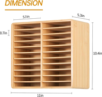 Marqueur en bambou organisateur en bois stockage de bureau tenir marqueurs, stylos, crayons, pinceaux d'art