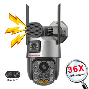 Vesafe tầm nhìn ban đêm không thấm nước Ống kính kép 36x <span class=keywords><strong>Zoom</strong></span> quang 6MP CCTV An ninh ngoài trời wifi/4G Mạng PTZ <span class=keywords><strong>camera</strong></span> - Product Image 1
