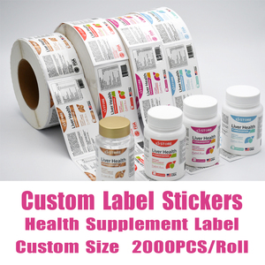ฉลากขวดยาแบบกันน้ำตามสั่ง |   สติกเกอร์อาหารเสริมเพื่อสุขภาพ - Product Image 5