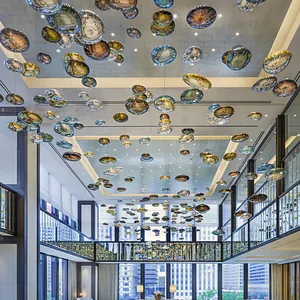 Роскошные хрустальные люстры, современные декоративные потолочные светодиодные люстры для гостиничного проекта