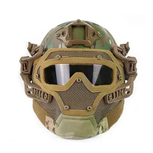 MUCHAN Fast PJ Style Helmet with Full Face for Combat Helmet One Solid Color Version