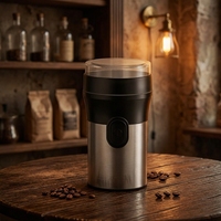 Moulin à café électrique en acier inoxydable, série petits appareils de cuisine, 60 g, design minimaliste pour la cuisine