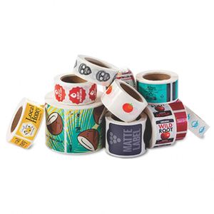 Etiquetas de Embalaje con Logotipo Impermeable Impresas Personalizadas, Etiquetas Adhesivas de Vinilo en Rollo Impermeables, Impresión de Etiquetas Redondas para Embalaje - Product Image 2