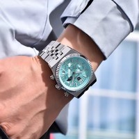 Nouvelles montres pour hommes BENYAR Moon Phase, montre chronographe à quartz de luxe haut de gamme pour hommes, acier inoxydable, étanche, montre de sport, cadeau 5225