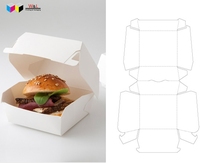 Boîte d'emballage en papier pour gaufres, forme coquille, en matériau alimentaire jetable, logo personnalisé, dimensions personnalisées