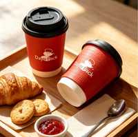 Gobelets à café jetables en papier kraft à double paroi, biodégradables, écologiques, de haute qualité, avec logo personnalisé, matériaux recyclés
